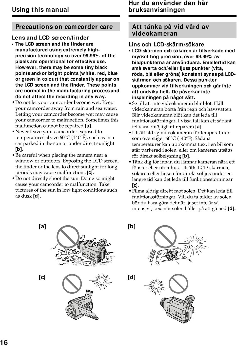 However, there may be some tiny black points and/or bright points (white, red, blue or green in colour) that constantly appear on the LCD screen and the finder.