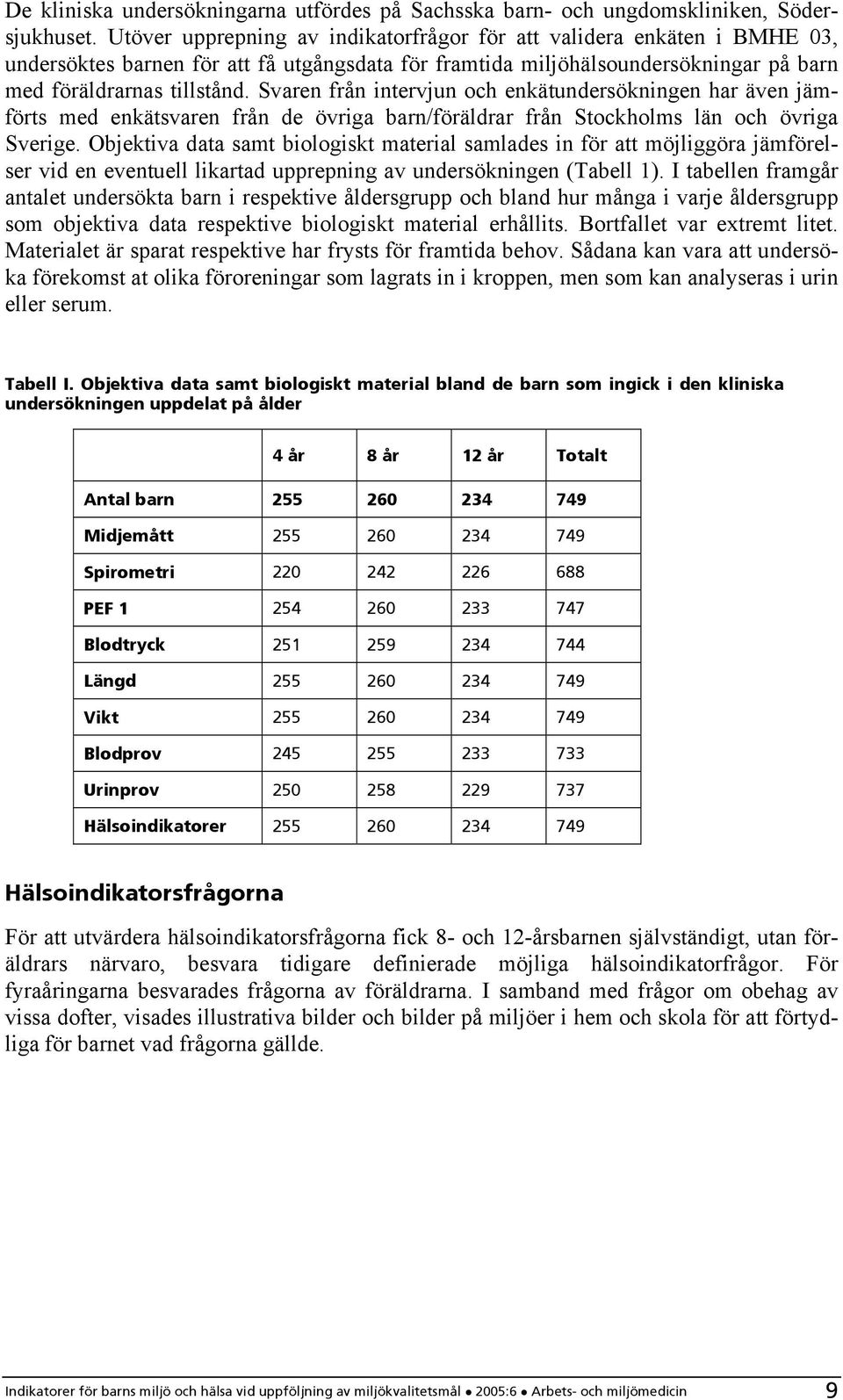 Svaren från intervjun och enkätundersökningen har även jämförts med enkätsvaren från de övriga barn/föräldrar från Stockholms län och övriga Sverige.