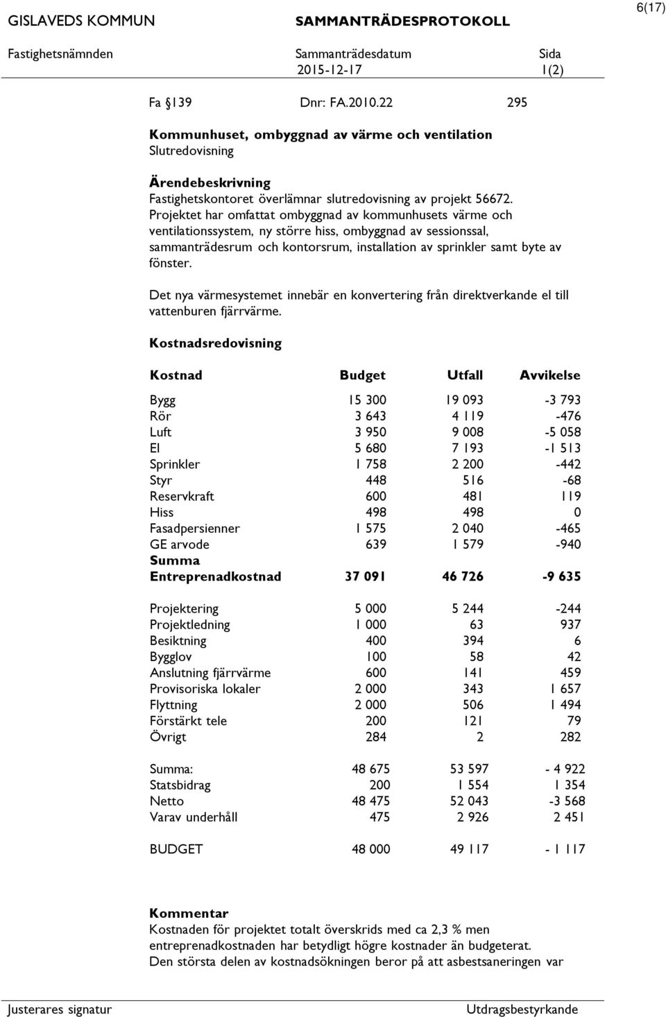 Det nya värmesystemet innebär en konvertering från direktverkande el till venburen fjärrvärme.