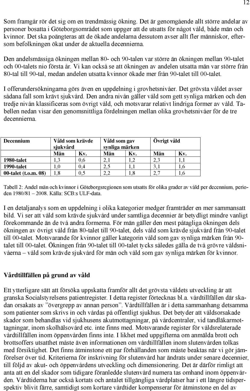 Den andelsmässiga ökningen mellan 80- och 90-talen var större än ökningen mellan 90-talet och 00-talets nio första år.