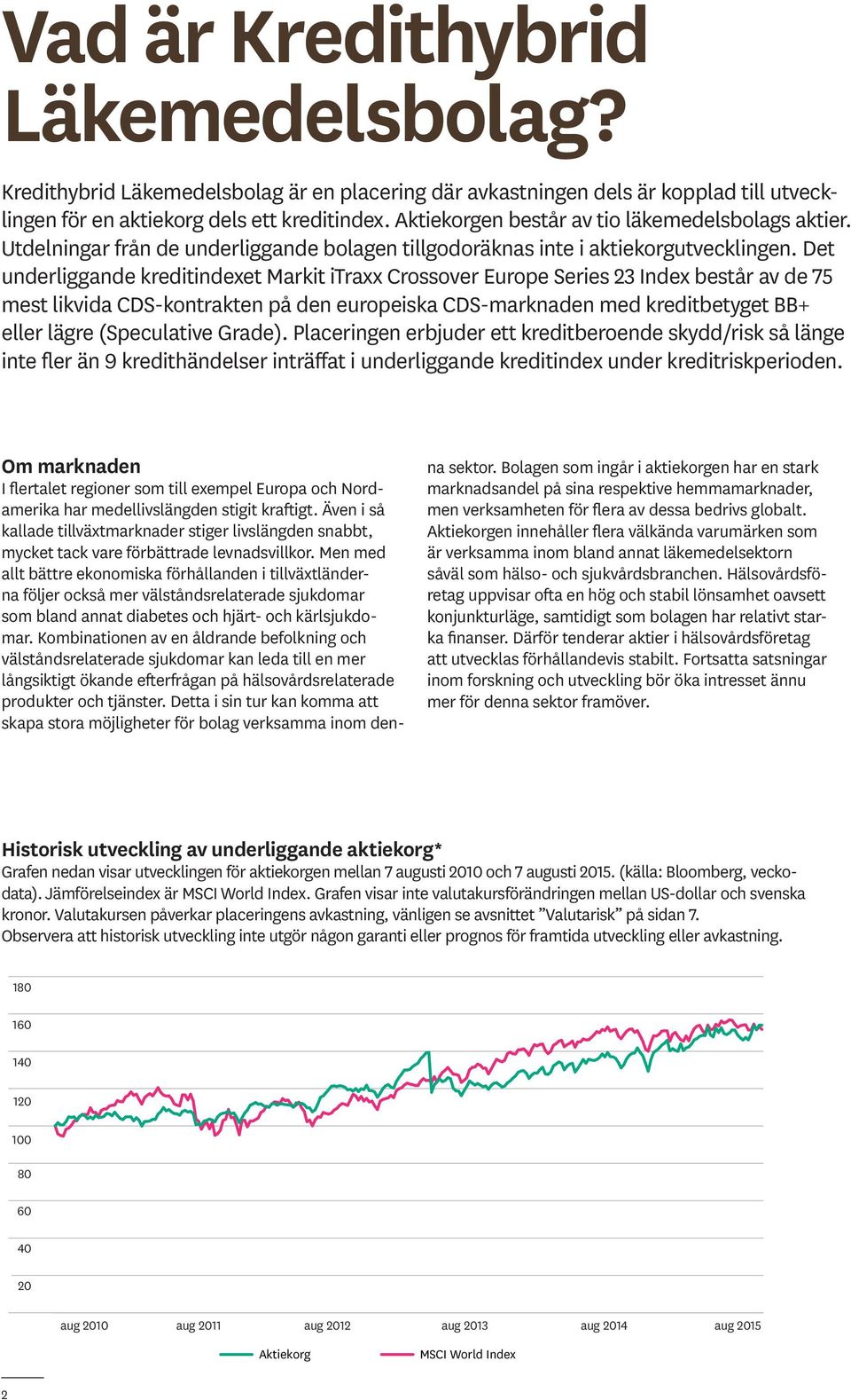 Det underliggande kreditindexet Markit itraxx Crossover Europe Series 23 Index består av de 75 mest likvida CDS-kontrakten på den europeiska CDS-marknaden med kreditbetyget BB+ eller lägre