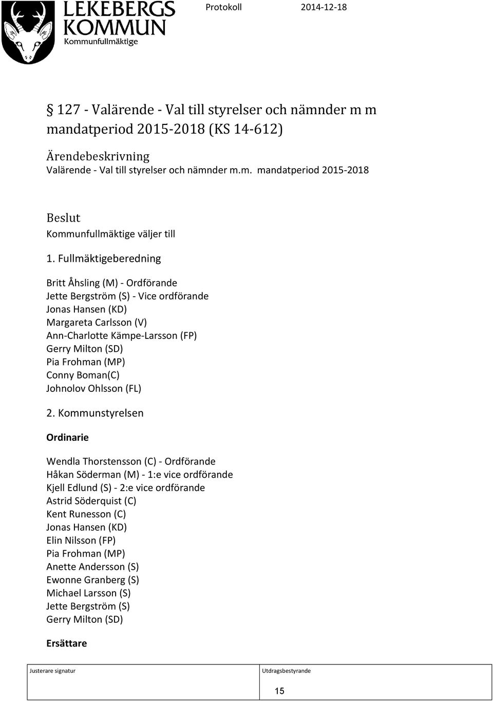 (MP) Conny Boman(C) Johnolov Ohlsson (FL) 2.