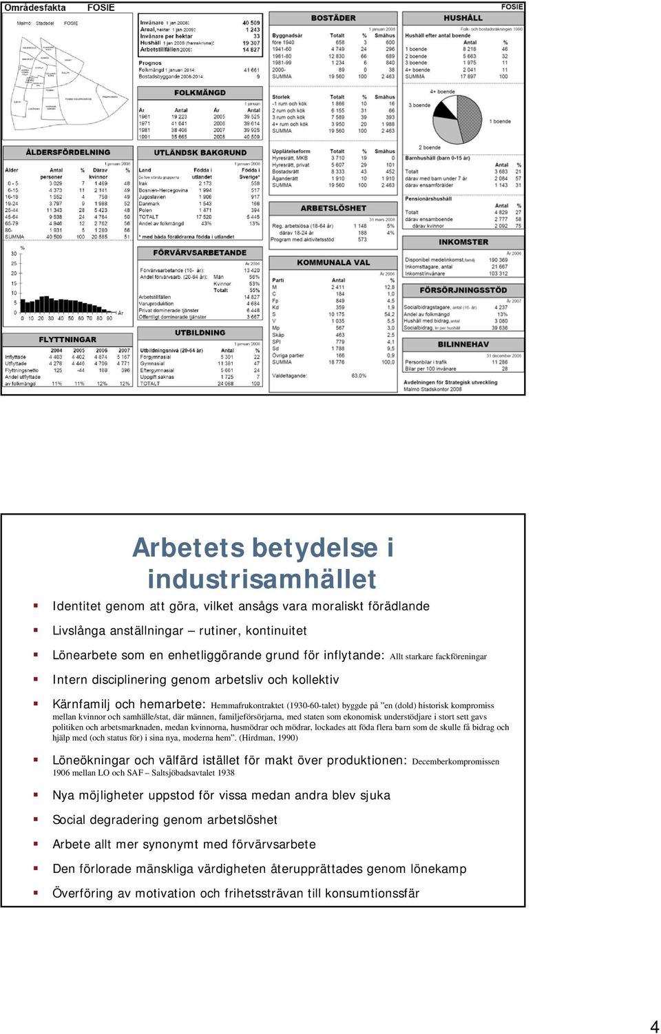 mellan kvinnor och samhälle/stat, där männen, familjeförsörjarna, med staten som ekonomisk understödjare i stort sett gavs politiken och arbetsmarknaden, medan kvinnorna, husmödrar och mödrar,