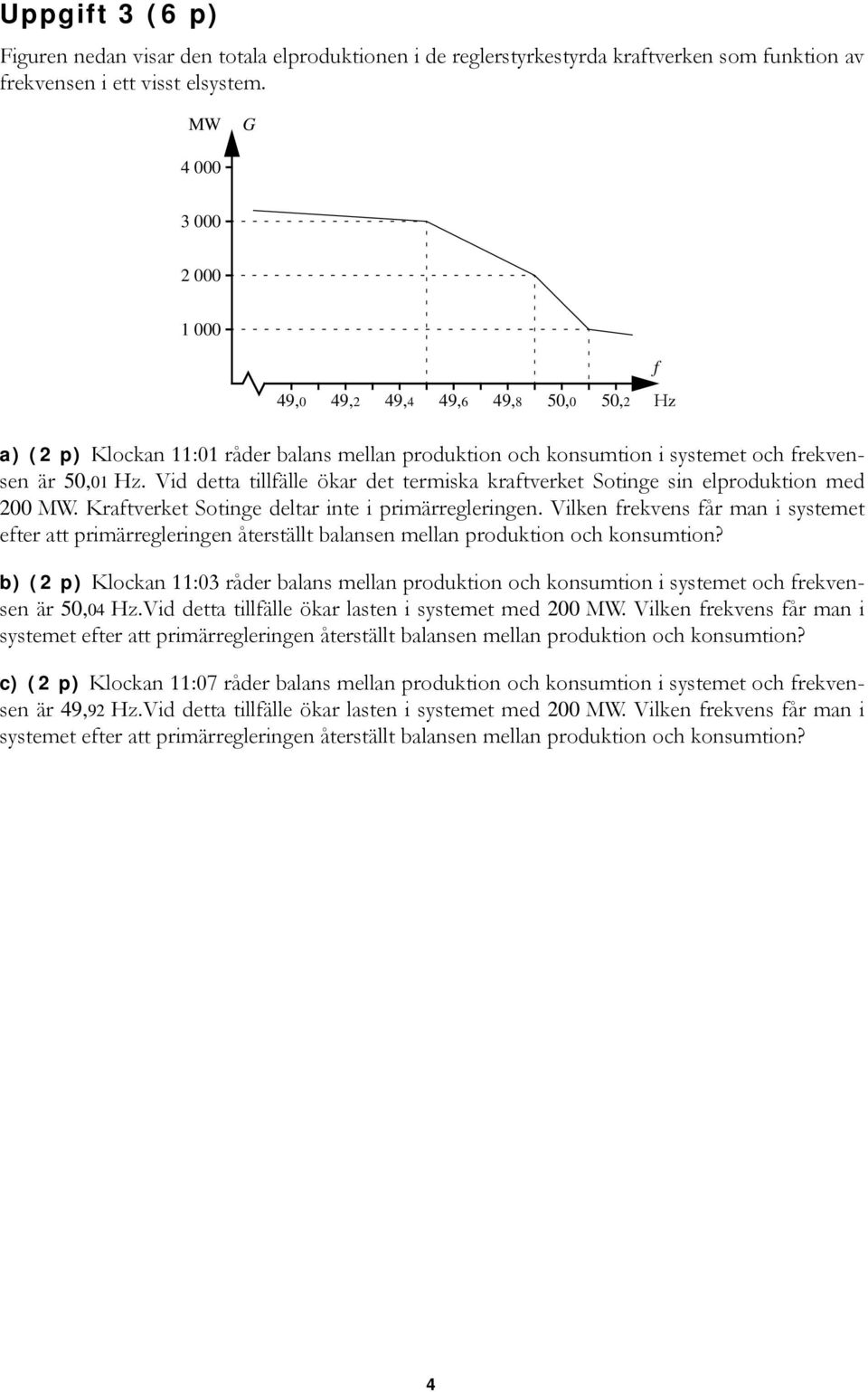 Vid detta tillfälle ökar det termiska kraftverket Sotinge sin elproduktion med 200 MW. Kraftverket Sotinge deltar inte i primärregleringen.