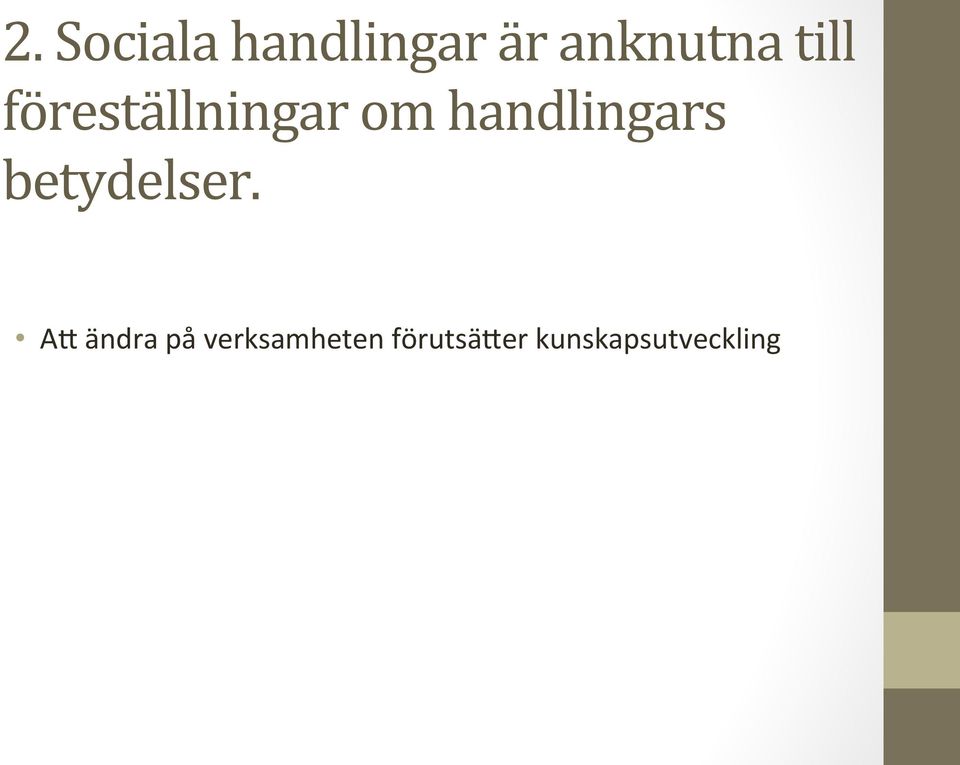 handlingars betydelser.