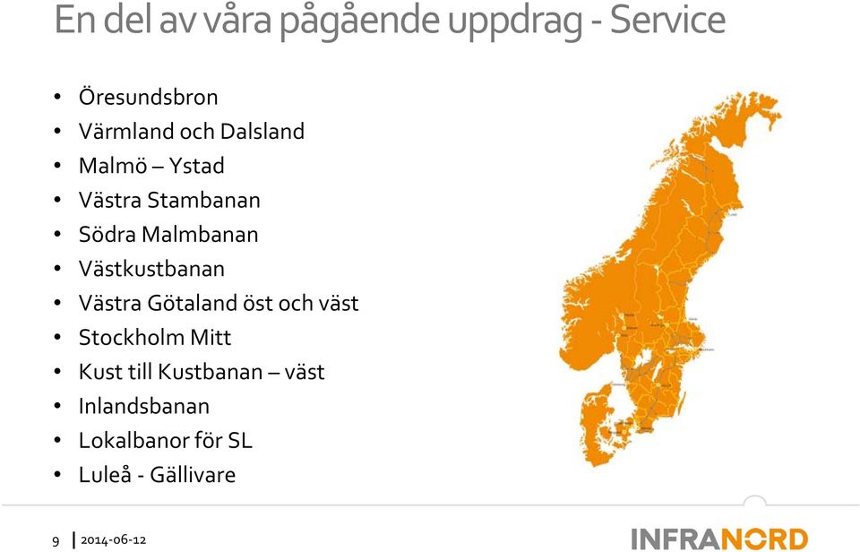 Västkustbanan Västra Götaland öst och väst Stockholm Mitt Kust