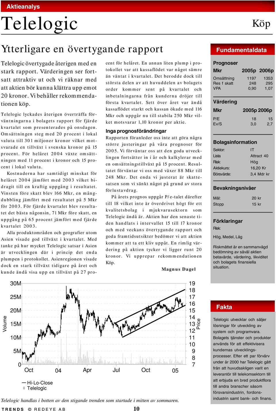 Telelogic lyckades återigen överträffa förväntningarna i bolagets rapport för fjärde kvartalet som presenterades på onsdagen.