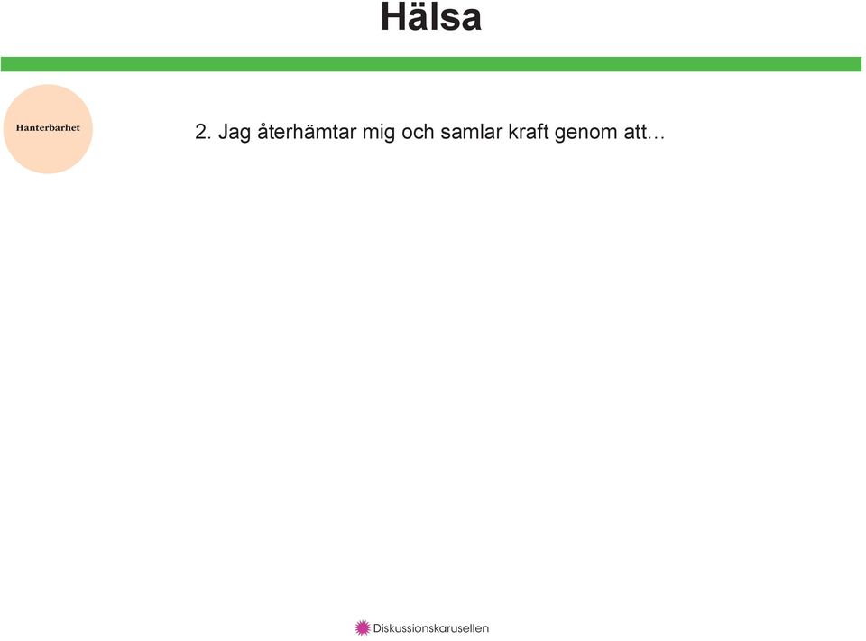 Jag återhämtar