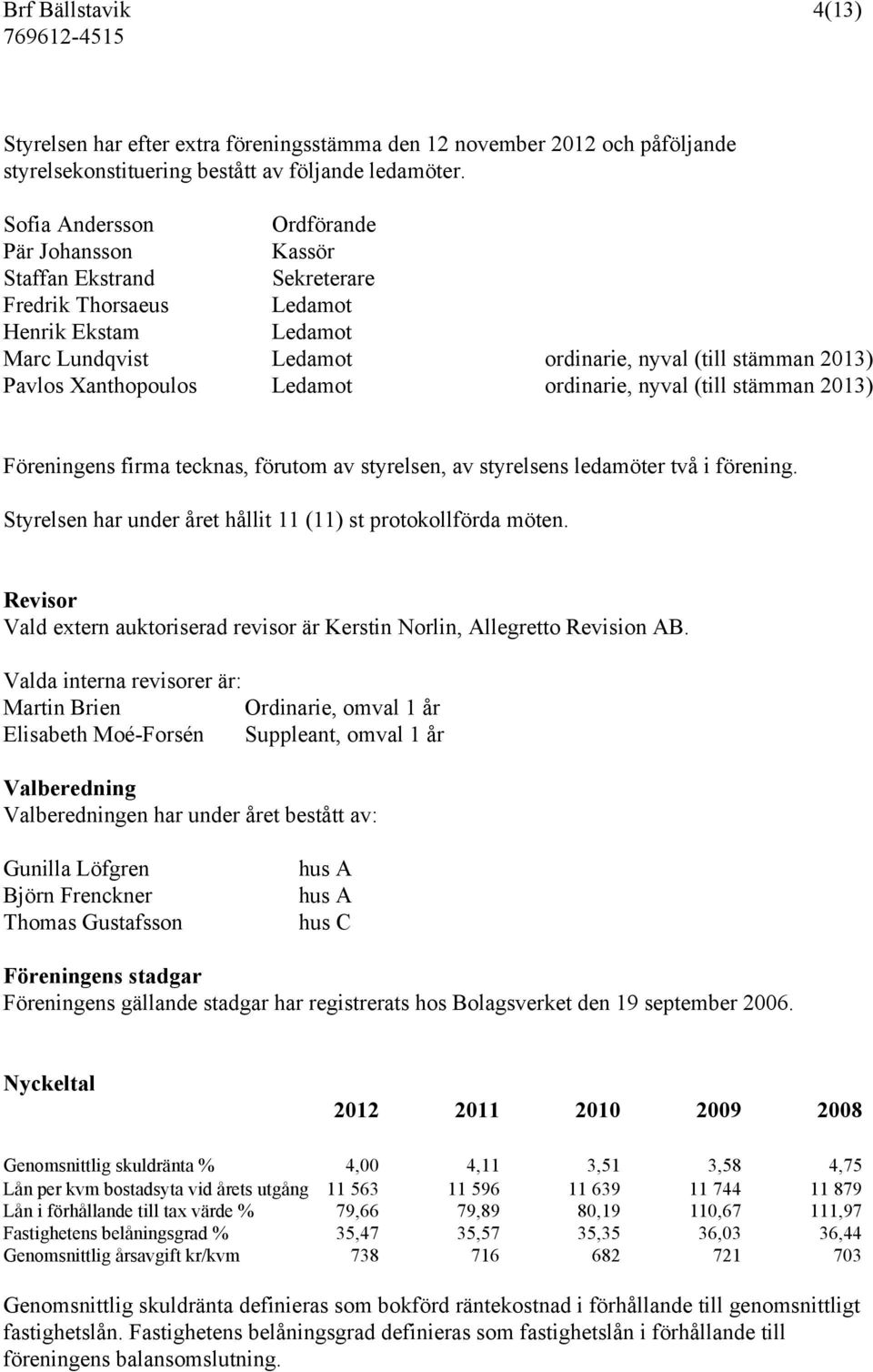 Xanthopoulos Ledamot ordinarie, nyval (till stämman 2013) Föreningens firma tecknas, förutom av styrelsen, av styrelsens ledamöter två i förening.