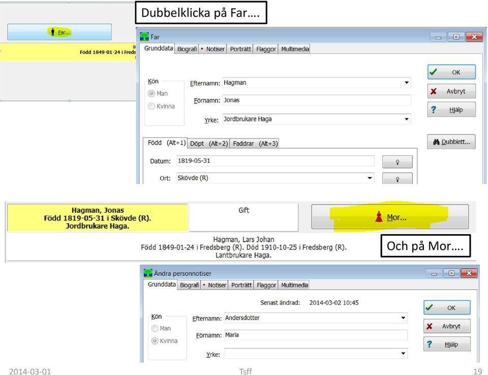 Och på Mor.