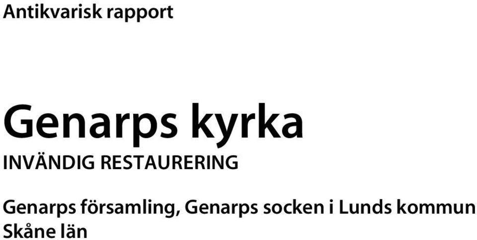 Genarps församling, Genarps