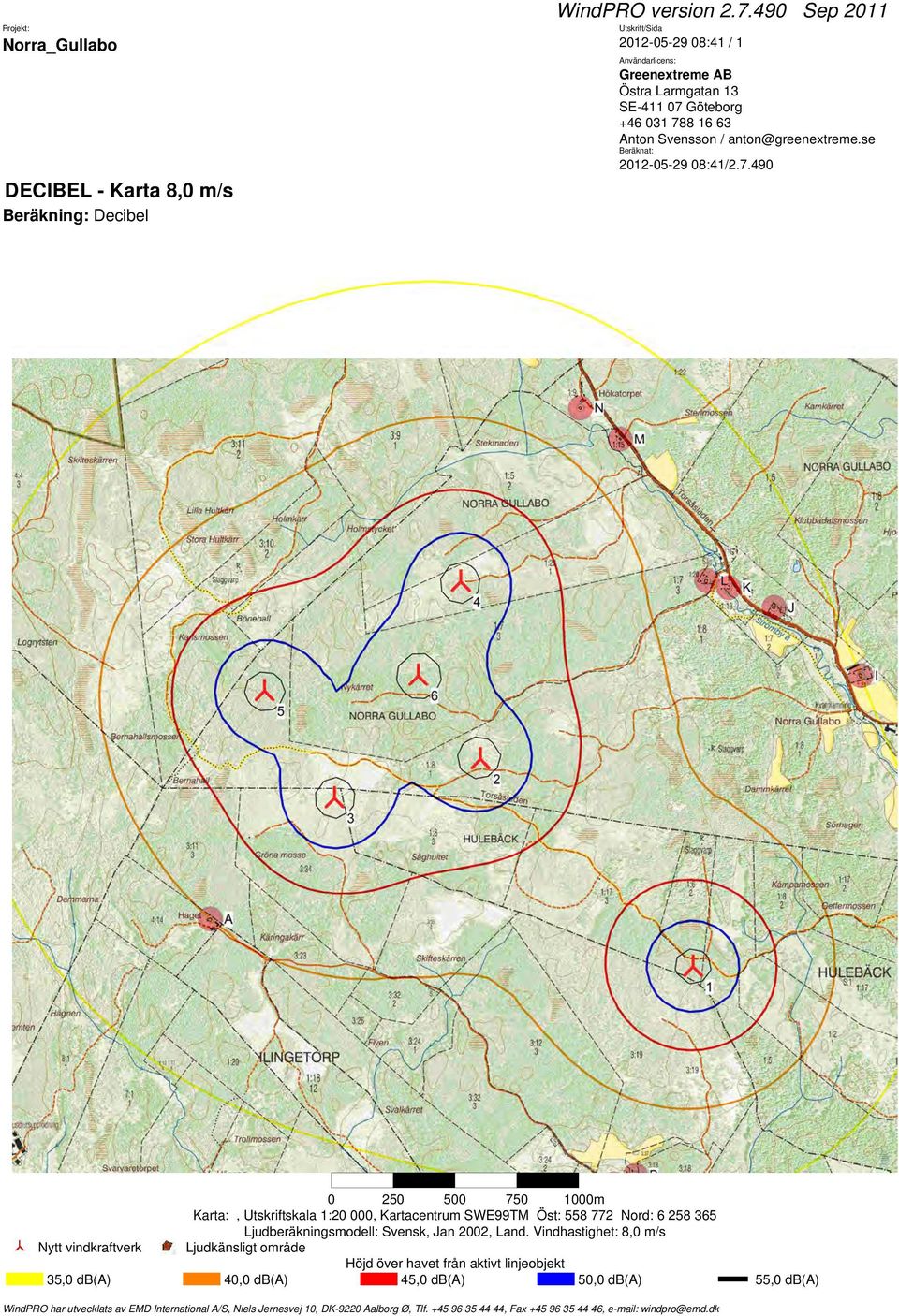 258 365 Ljudberäkningsmodell: Svensk, Jan 2002, Land.