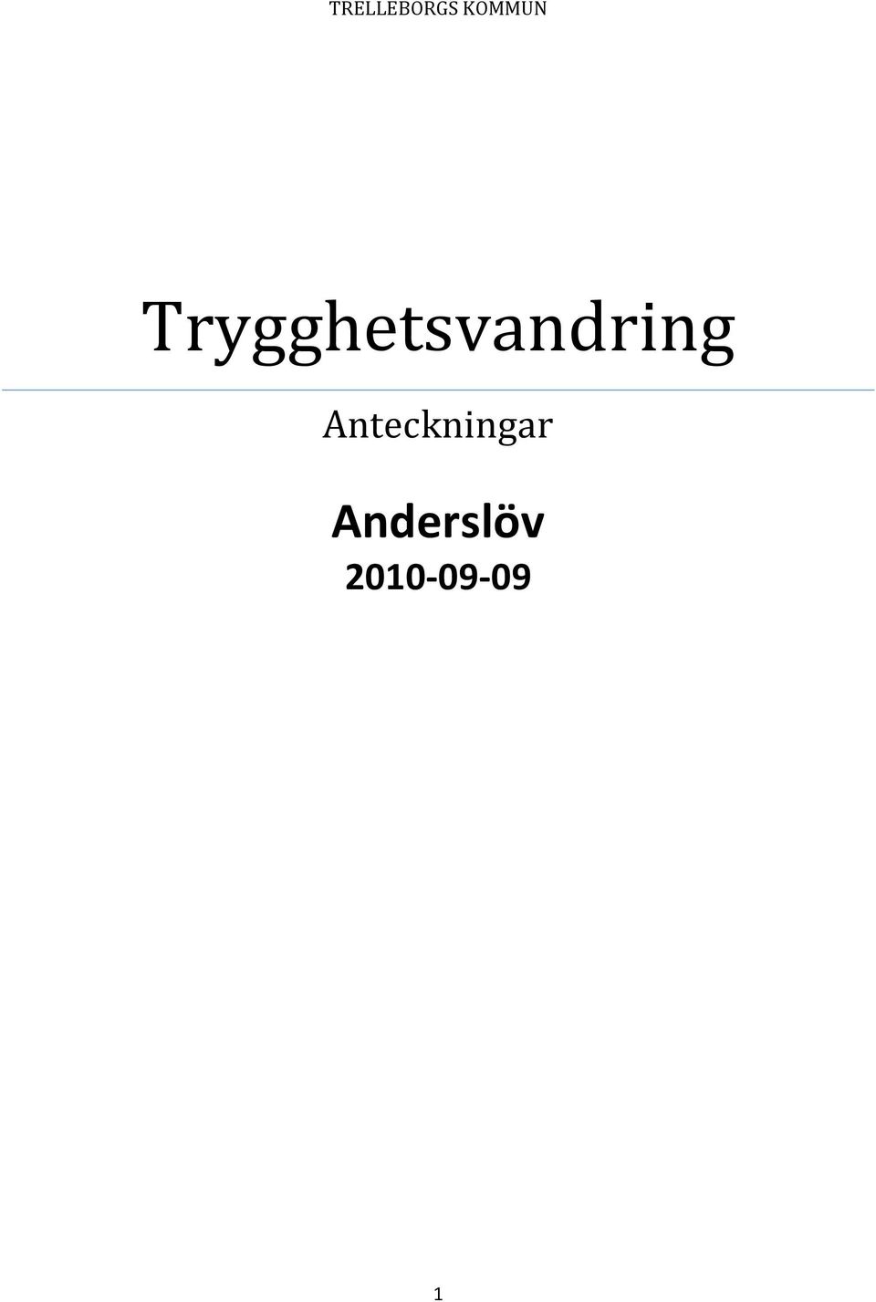 Trygghetsvandring