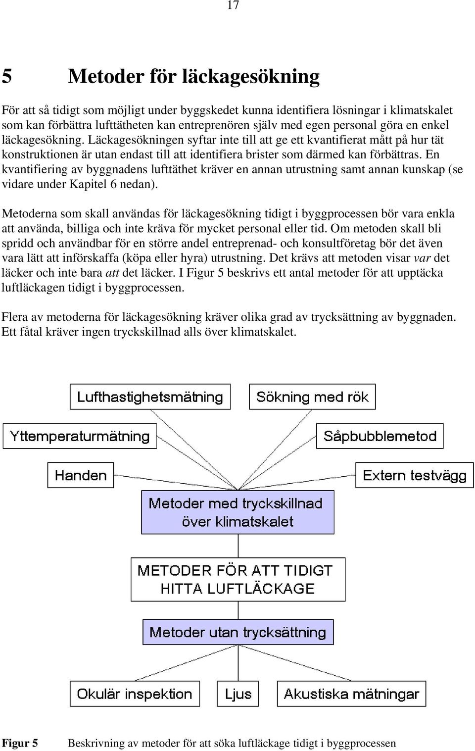 En kvantifiering av byggnadens lufttäthet kräver en annan utrustning samt annan kunskap (se vidare under Kapitel 6 nedan).