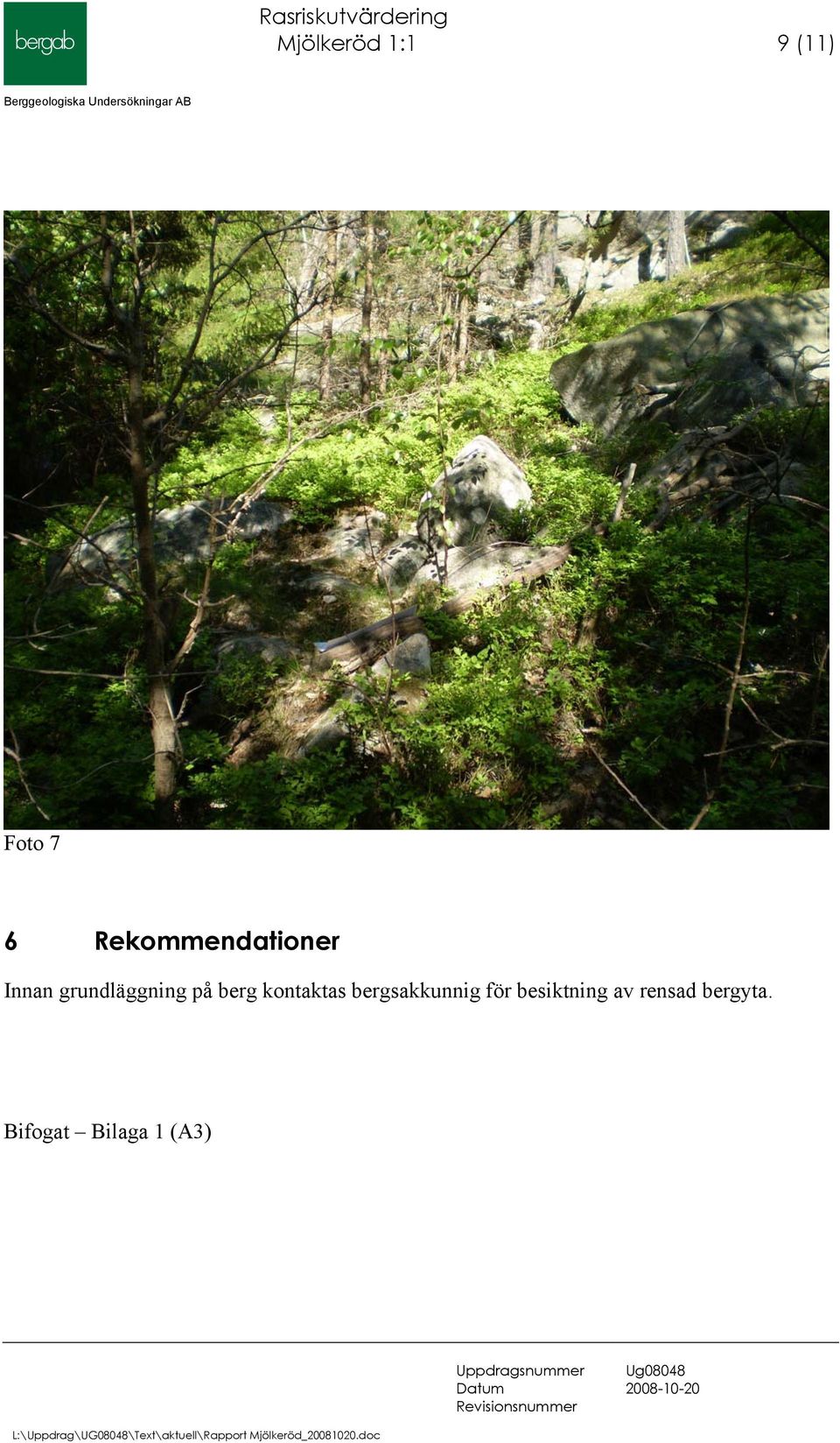 på berg kontaktas bergsakkunnig för