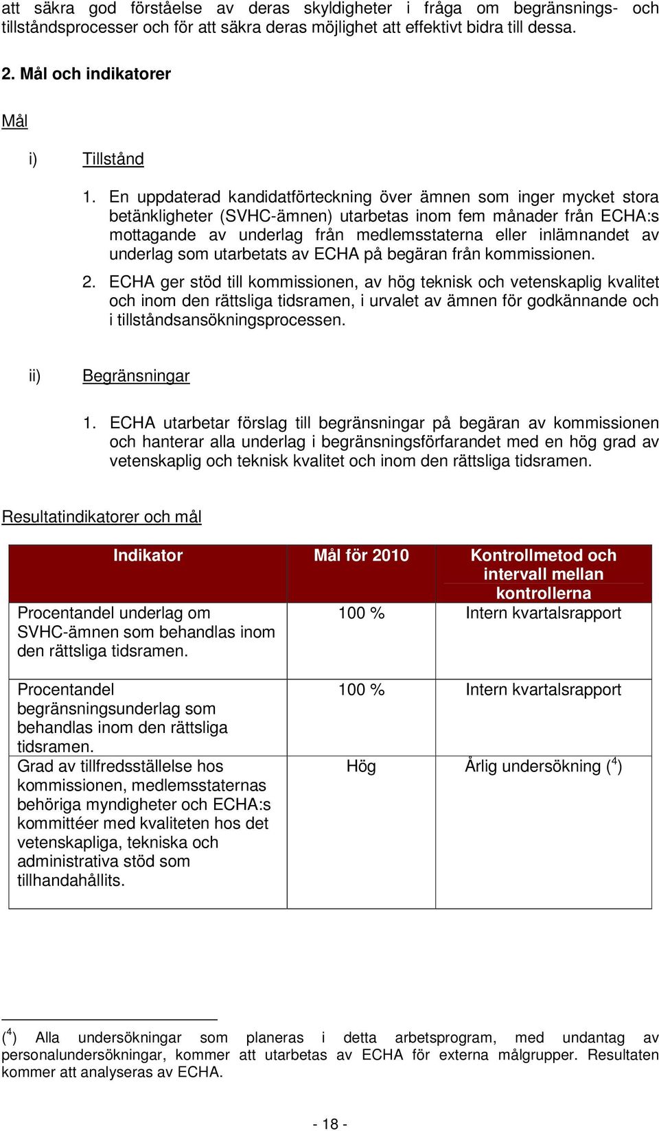 En uppdaterad kandidatförteckning över ämnen som inger mycket stora betänkligheter (SVHC-ämnen) utarbetas inom fem månader från ECHA:s mottagande av underlag från medlemsstaterna eller inlämnandet av