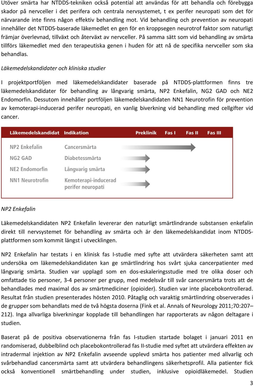 Vid behandling och prevention av neuropati innehåller det NTDDS baserade läkemedlet en gen för en kroppsegen neurotrof faktor som naturligt främjar överlevnad, tillväxt och återväxt av nervceller.