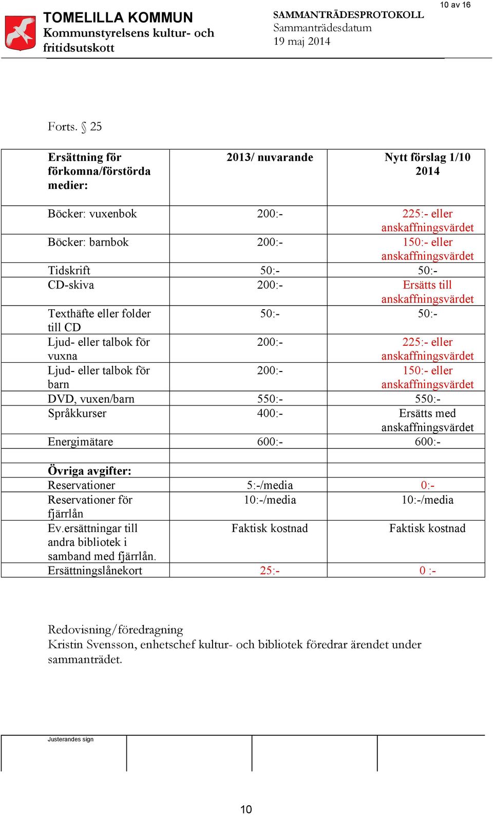 talbok för vuxna Ljud- eller talbok för barn DVD, vuxen/barn Språkkurser 50:- 225:- eller anskaffningsvärdet 150:- eller anskaffningsvärdet 50:Ersätts till anskaffningsvärdet 50:- 200:- 600:- 225:-