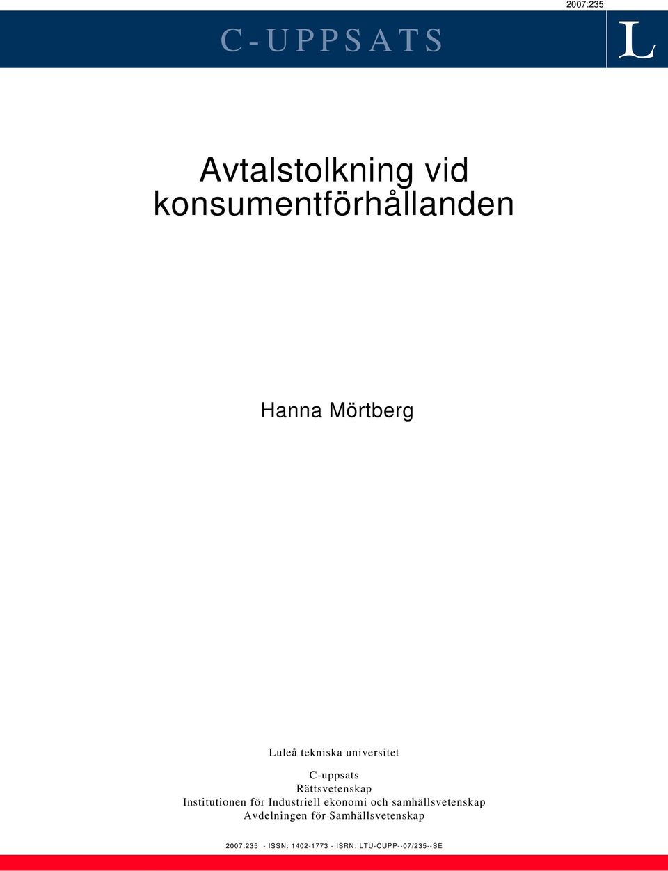 Institutionen för Industriell ekonomi och samhällsvetenskap