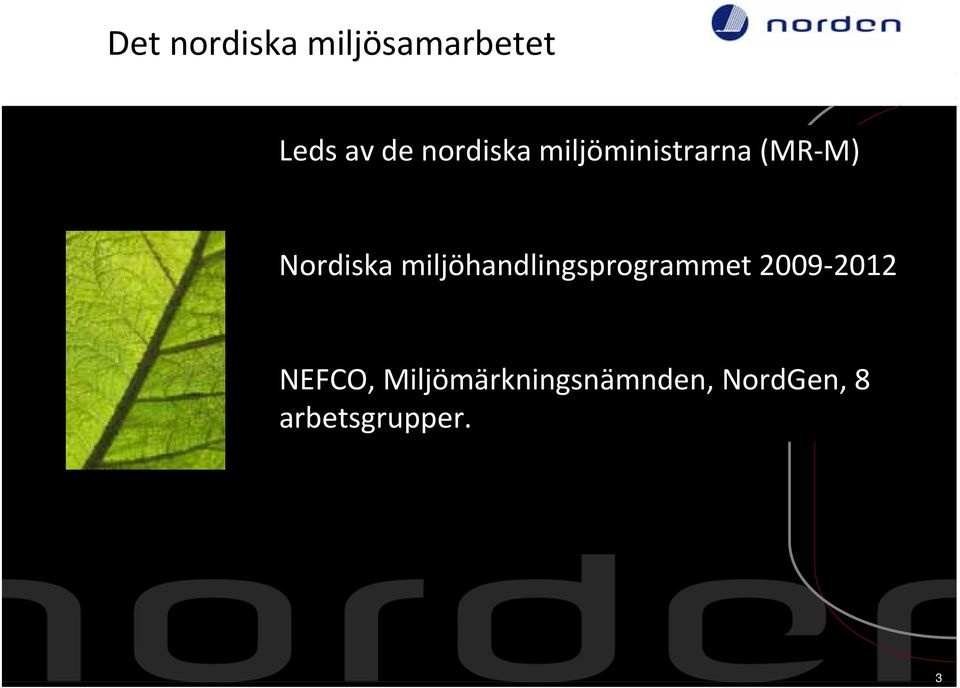 miljöhandlingsprogrammet 2009 2012 NEFCO,