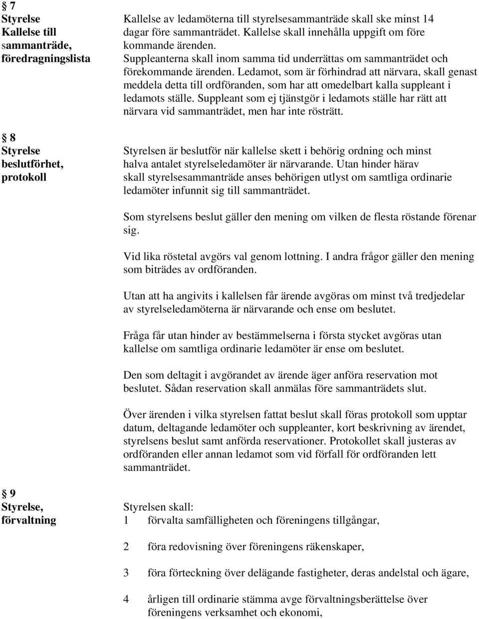 Ledamot, som är förhindrad att närvara, skall genast meddela detta till ordföranden, som har att omedelbart kalla suppleant i ledamots ställe.