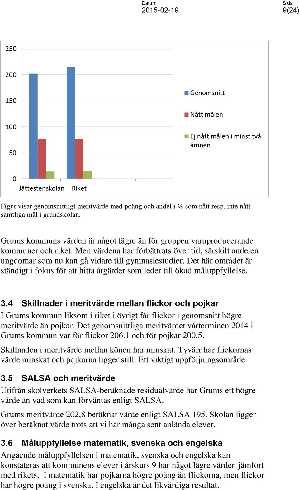 Men värdena har förbättrats över tid, särskilt andelen ungdomar som nu kan gå vidare till gymnasiestudier.