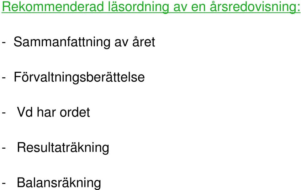 året - Förvaltningsberättelse - Vd