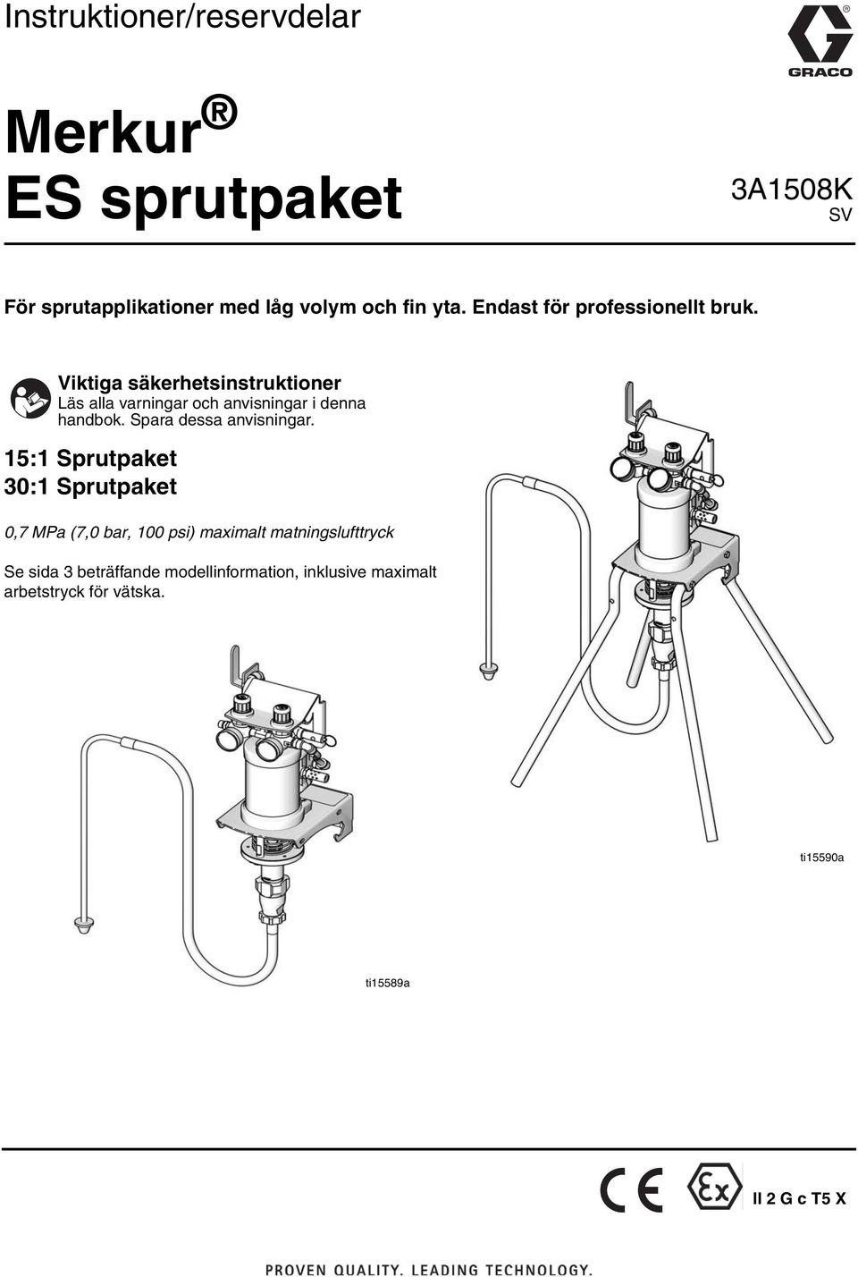 Viktiga säkerhetsinstruktioner Läs alla varningar och anvisningar i denna handbok. Spara dessa anvisningar.