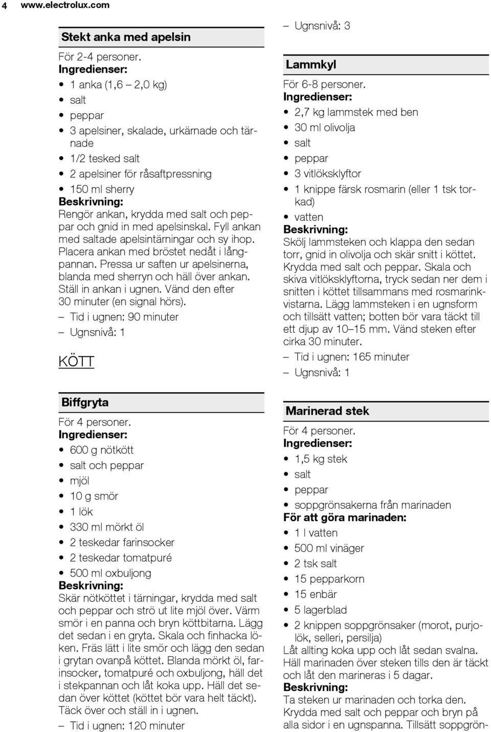 apelsinskal. Fyll ankan med saltade apelsintärningar och sy ihop. Placera ankan med bröstet nedåt i långpannan. Pressa ur saften ur apelsinerna, blanda med sherryn och häll över ankan.