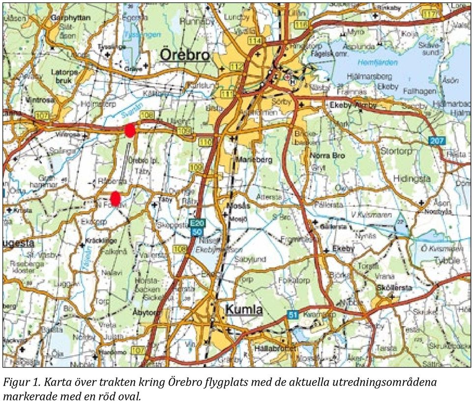 Örebro flygplats med de