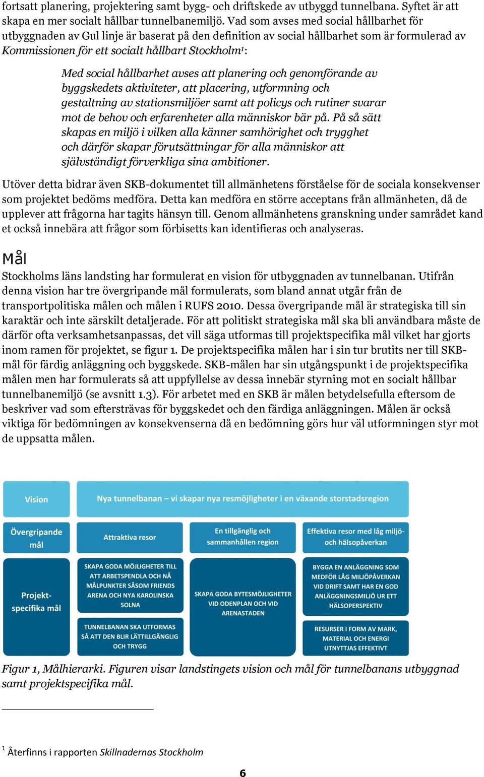 hållbarhet avses att planering och genomförande av byggskedets aktiviteter, att placering, utformning och gestaltning av stationsmiljöer samt att policys och rutiner svarar mot de behov och