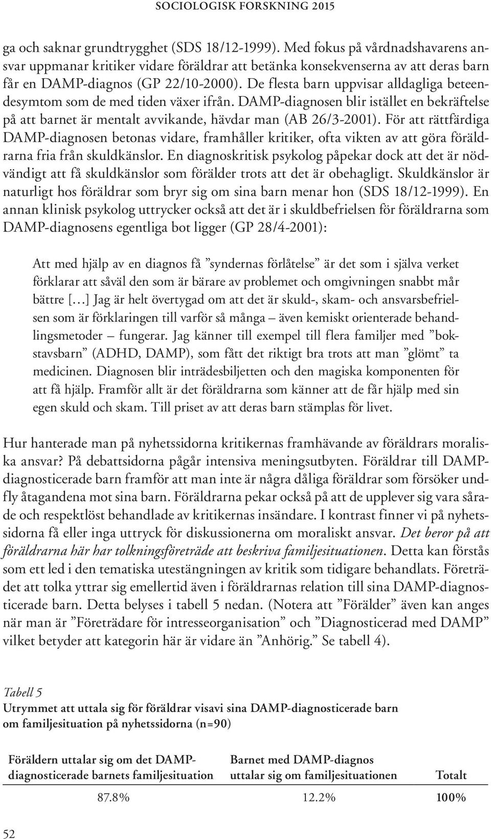 De flesta barn uppvisar alldagliga beteendesymtom som de med tiden växer ifrån. DAMP-diagnosen blir istället en bekräftelse på att barnet är mentalt avvikande, hävdar man (AB 26/3-2001).