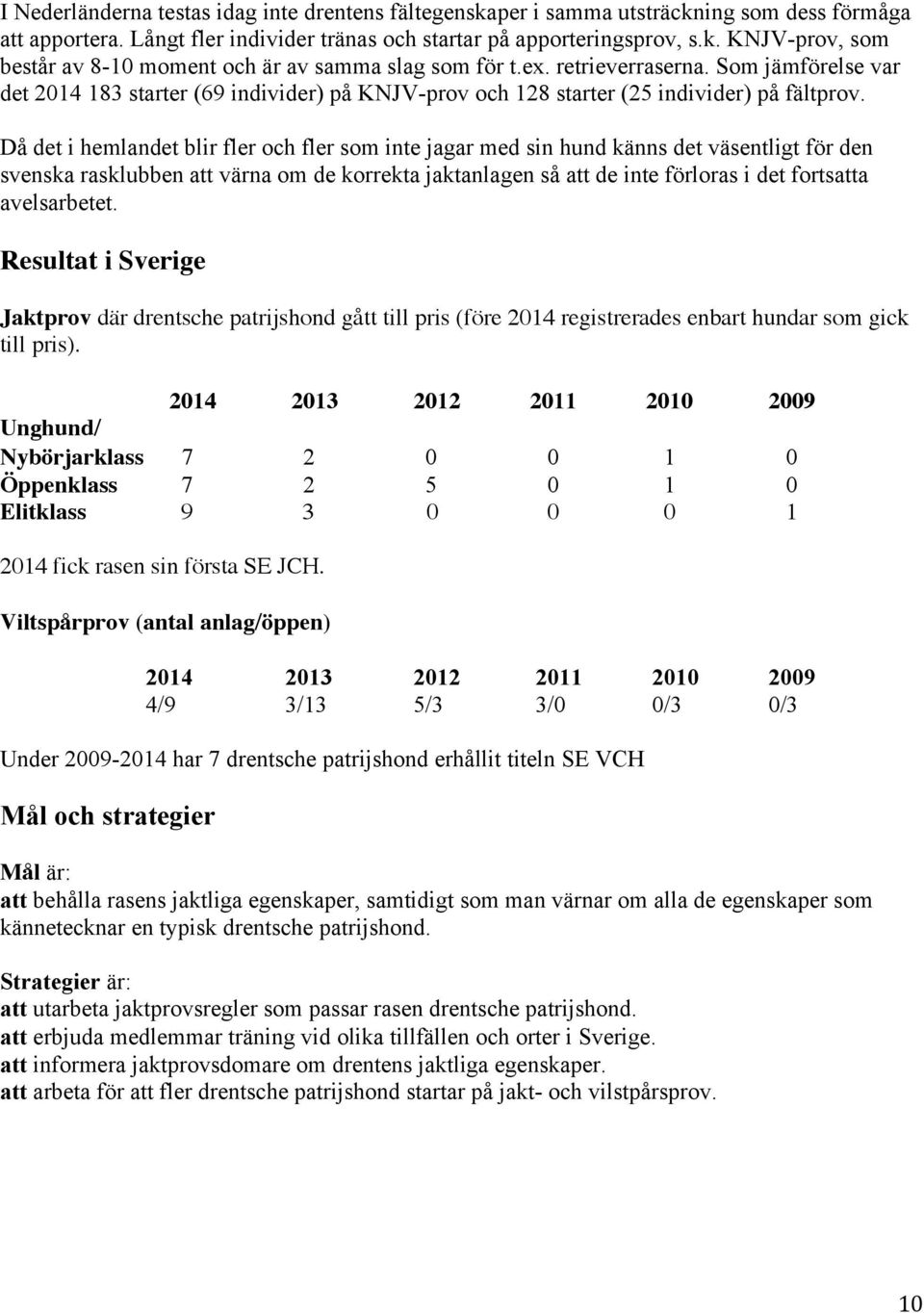 Då det i hemlandet blir fler och fler som inte jagar med sin hund känns det väsentligt för den svenska rasklubben att värna om de korrekta jaktanlagen så att de inte förloras i det fortsatta