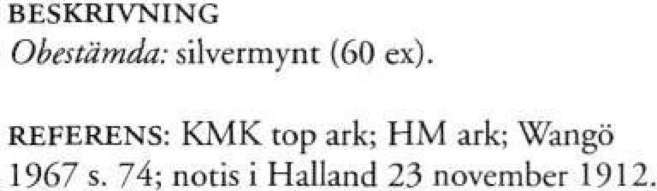 HM ark; Wangö 1967 s.