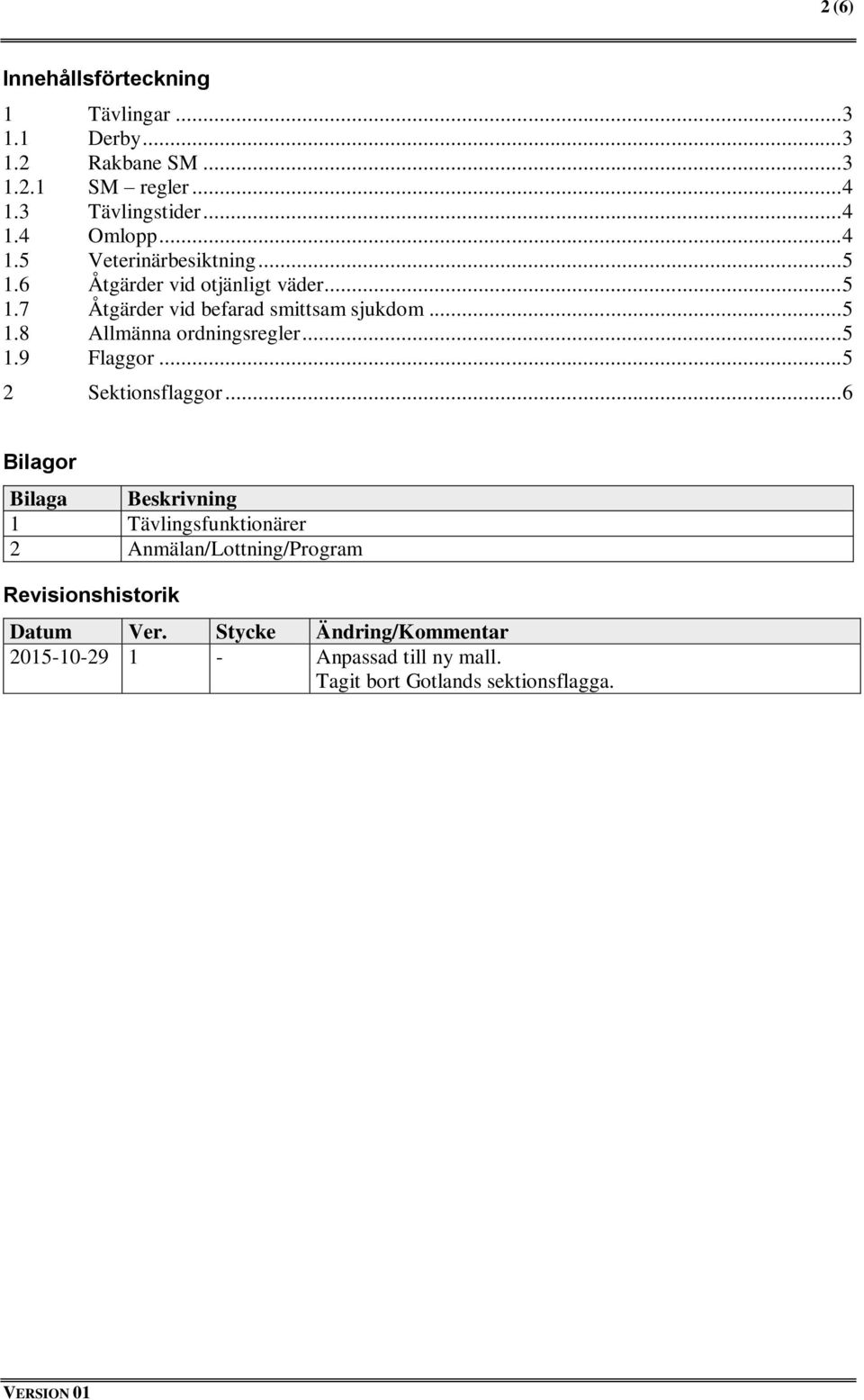 .. 5 1.9 Flaggor... 5 2 Sektionsflaggor.