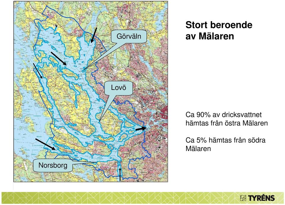 dricksvattnet hämtas från östra