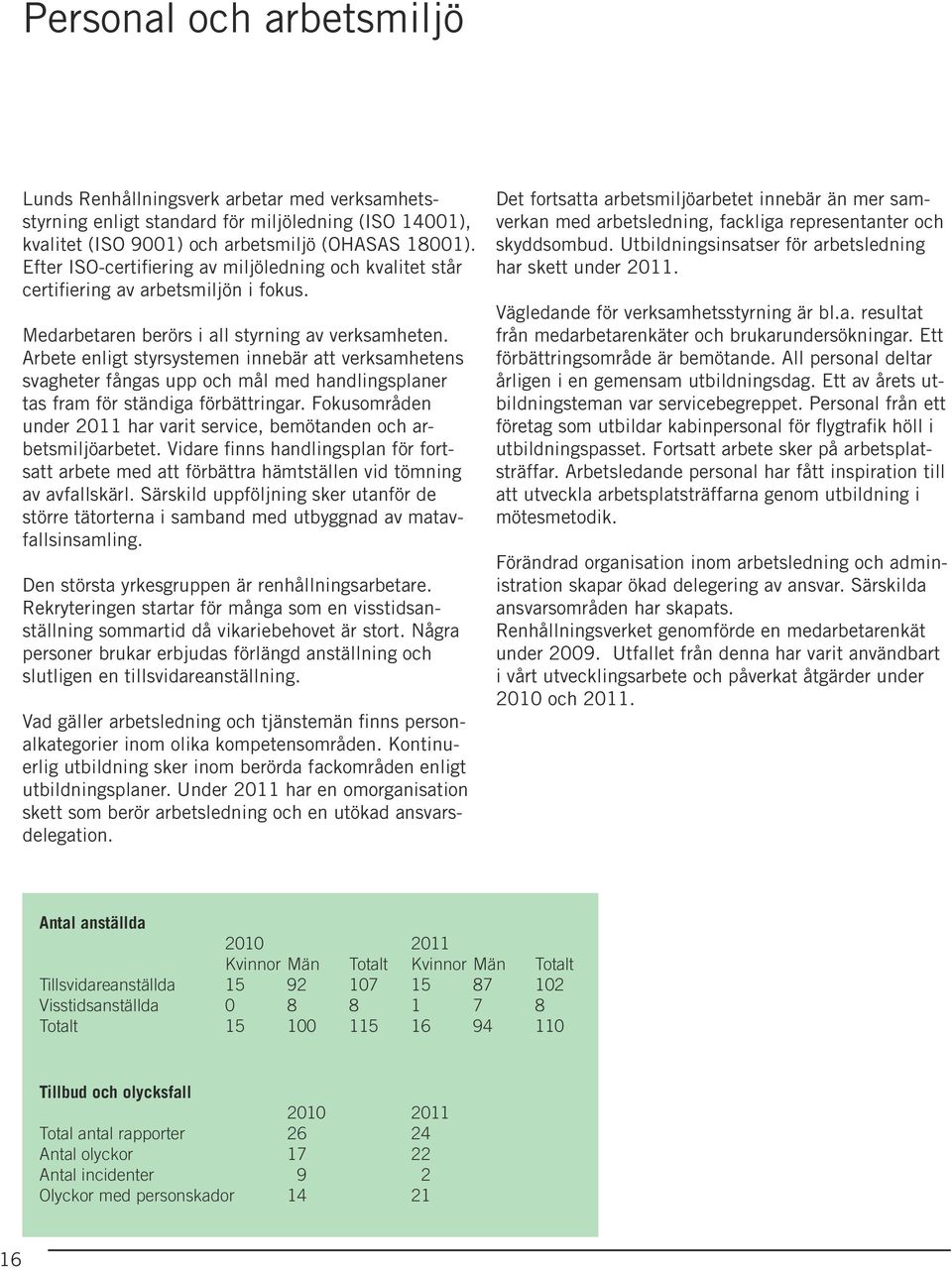 Arbete enligt styrsystemen innebär att verksamhetens svagheter fångas upp och mål med handlingsplaner tas fram för ständiga förbättringar.