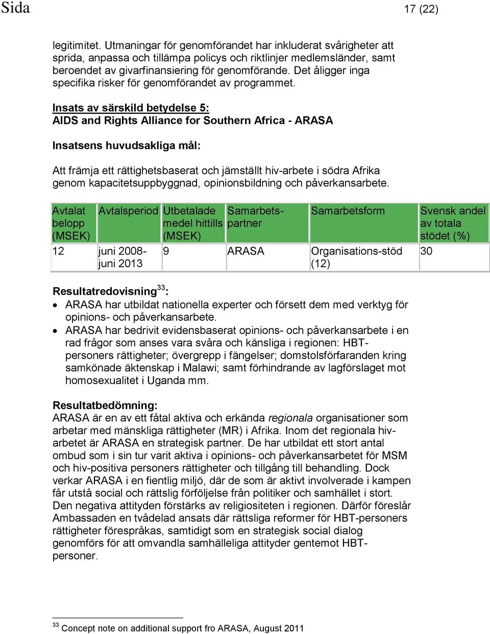 Det åligger inga specifika risker för genomförandet av programmet.