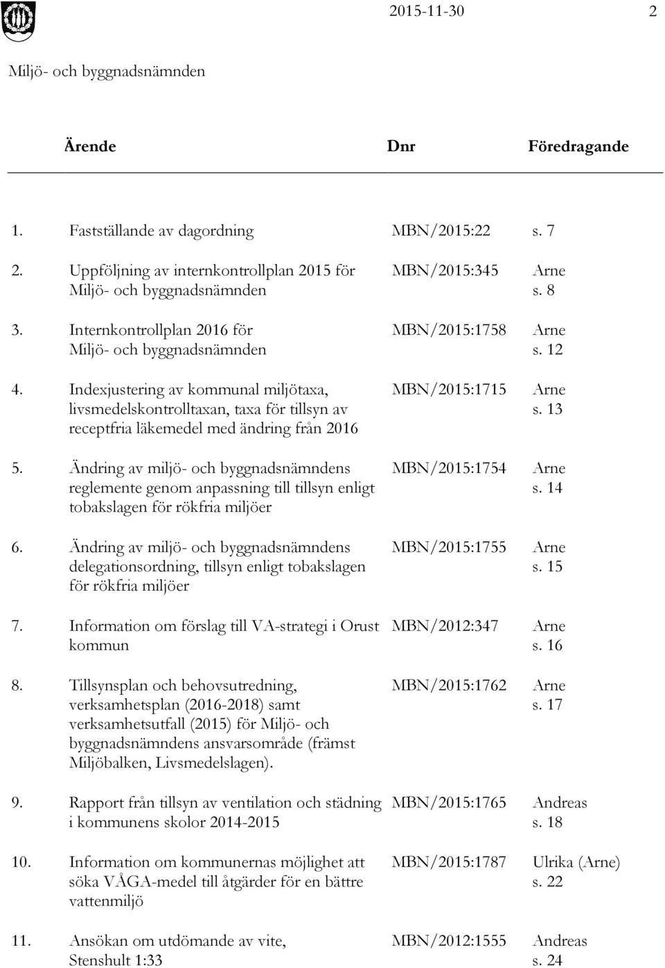 Ändring av miljö- och byggnadsnämndens reglemente genom anpassning till tillsyn enligt tobakslagen för rökfria miljöer 6.