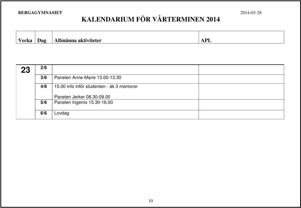 00 info inför studenten - åk 3