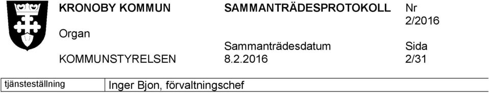 2/31 tjänsteställning