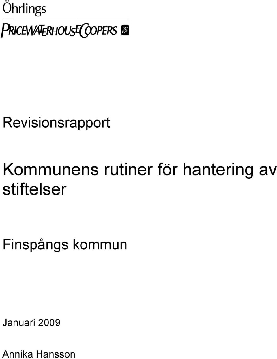 stiftelser Finspångs