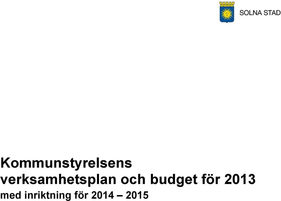 budget för 2013 med