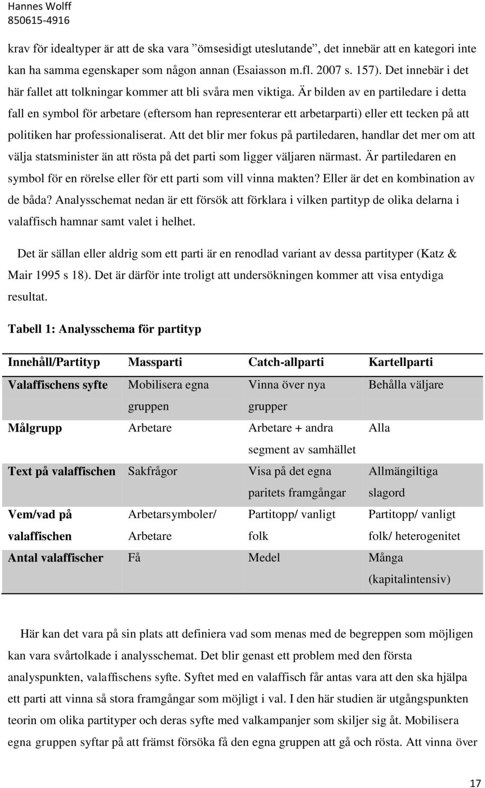 Är bilden av en partiledare i detta fall en symbol för arbetare (eftersom han representerar ett arbetarparti) eller ett tecken på att politiken har professionaliserat.