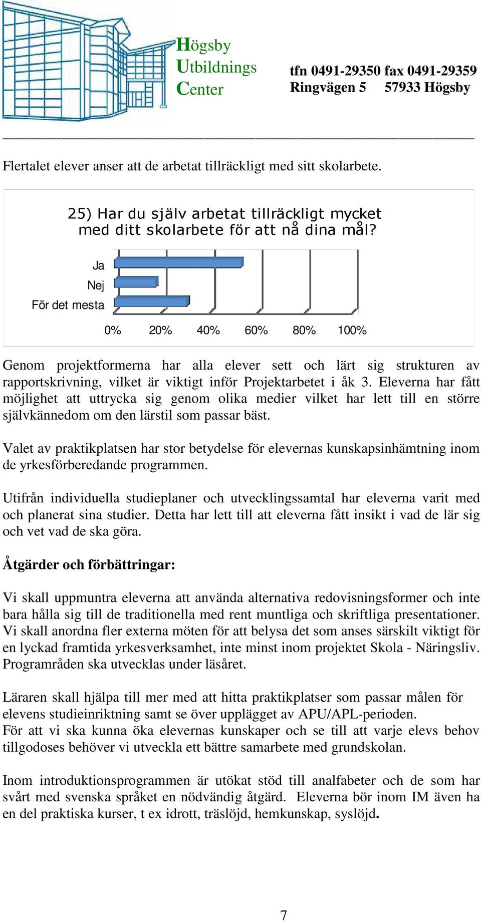 Eleverna har fått möjlighet att uttrycka sig genom olika medier vilket har lett till en större självkännedom om den lärstil som passar bäst.