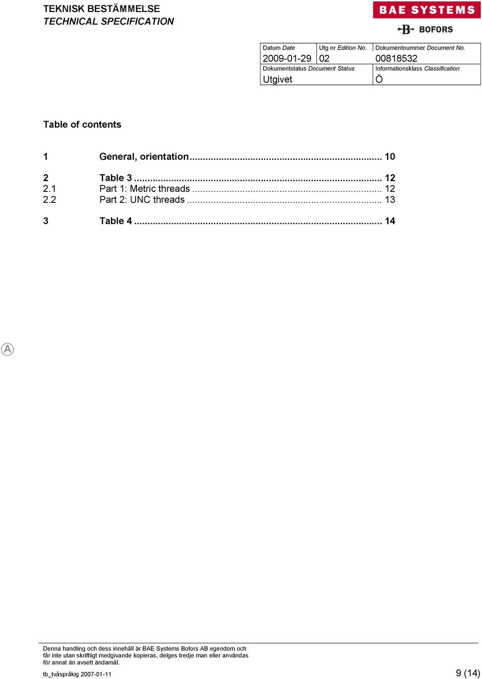 1 Part 1: Metric threads... 12 2.