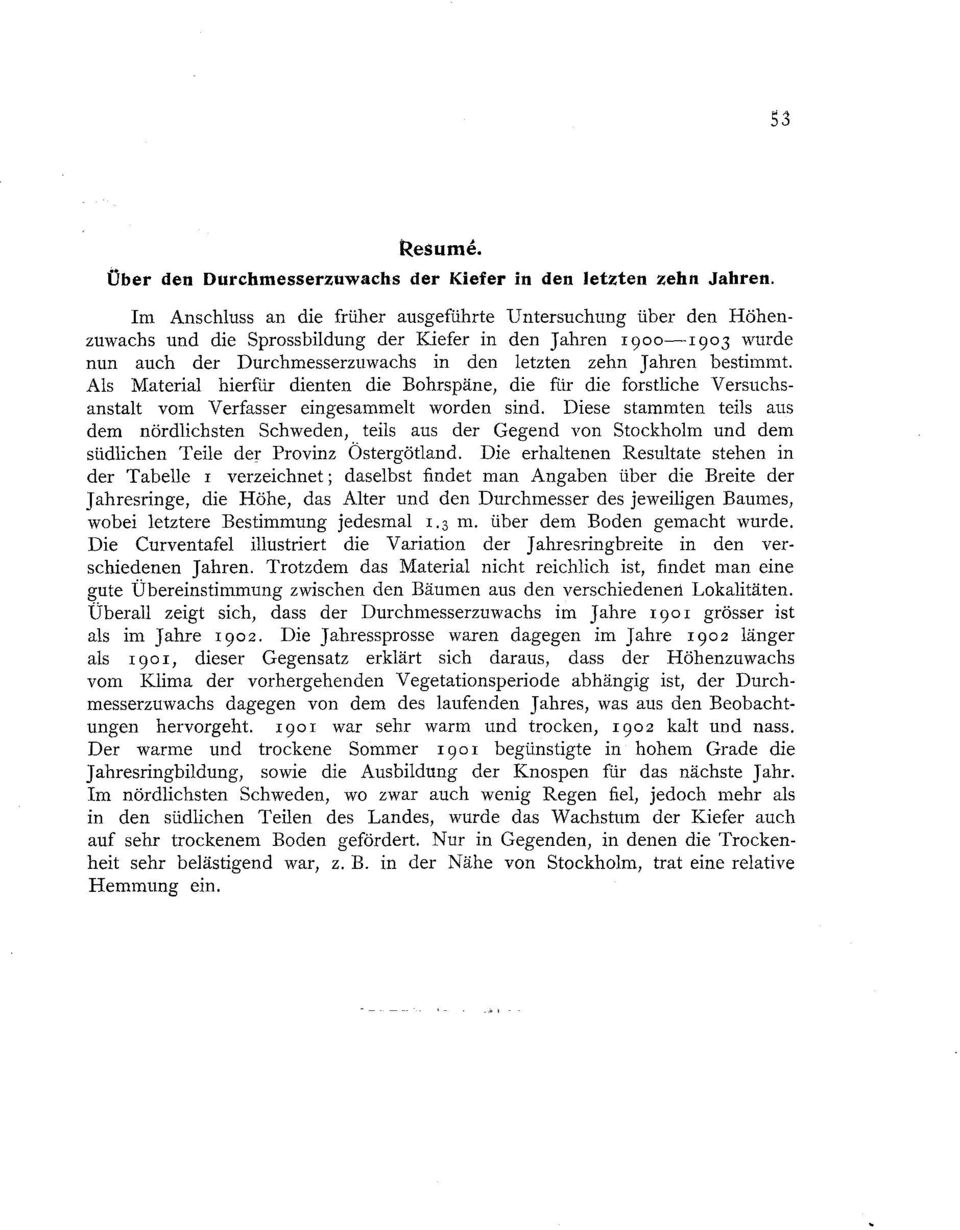 bestimmt. As Materia hierfiir dienten die Bohrspäne, die fiir die forstiche Versuchsanstat vom V erfasser eingesammet worden sin d.