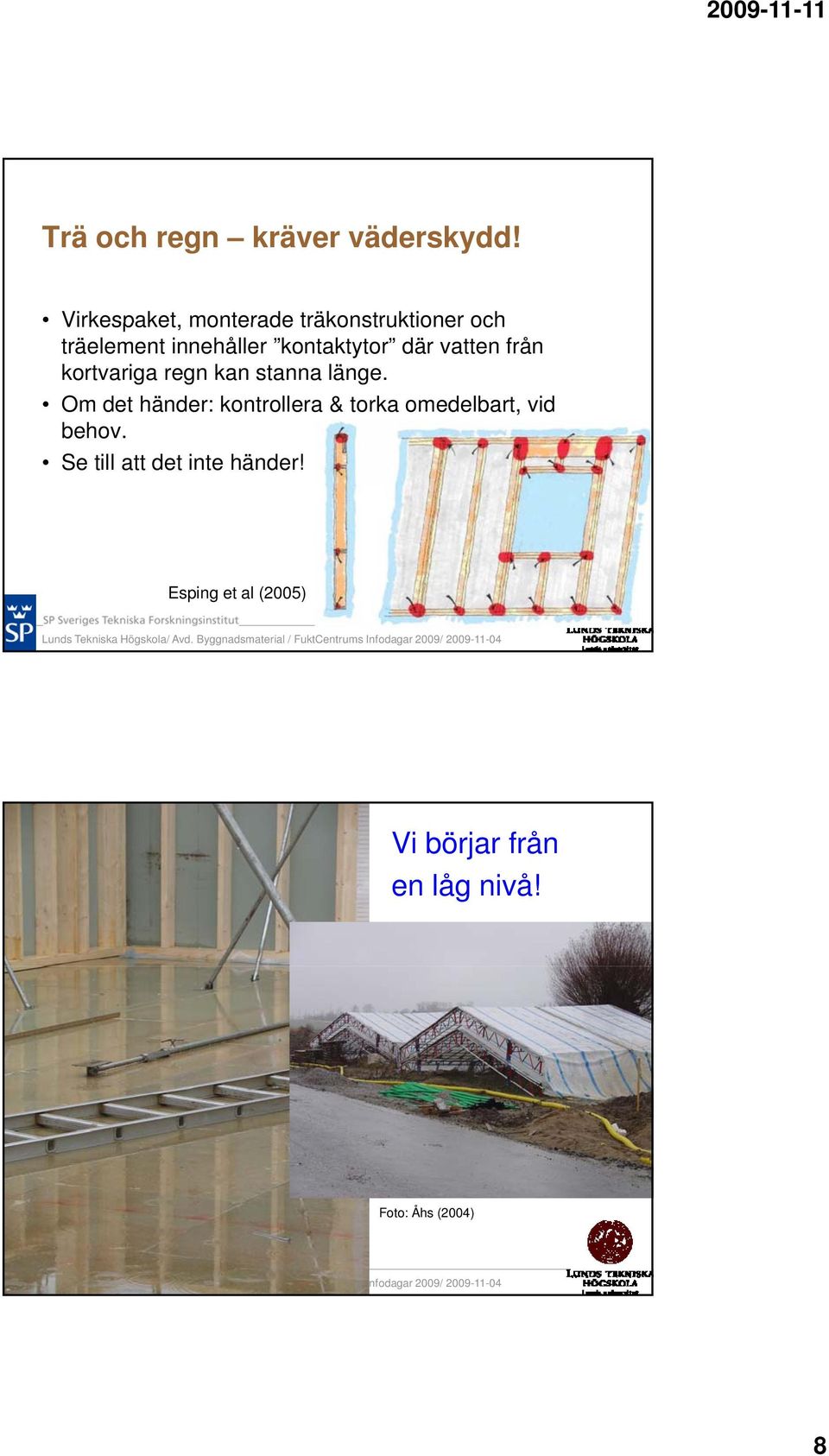 där vatten från kortvariga regn kan stanna länge.