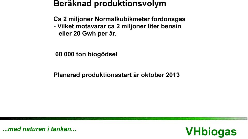 2 miljoner liter bensin eller 20 Gwh per år.