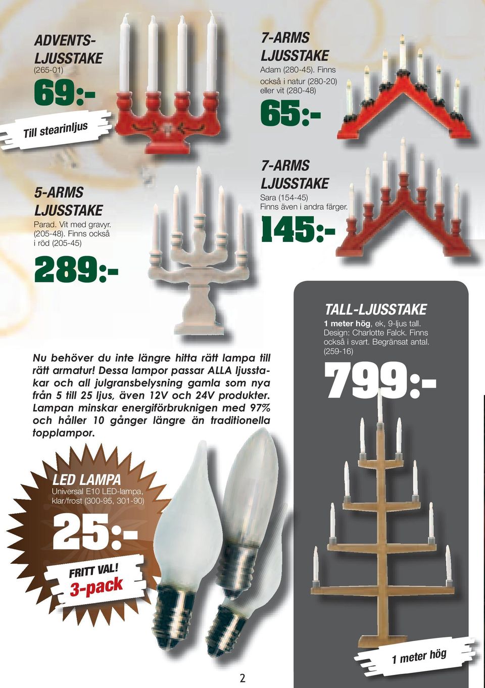 Dessa lampor passar ALLA ljusstakar och all julgransbelysning gamla som nya från 5 till 25 ljus, även 12V och 24V produkter.